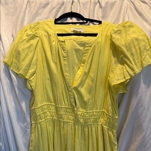 Anthropologie Linen Maxi Dress